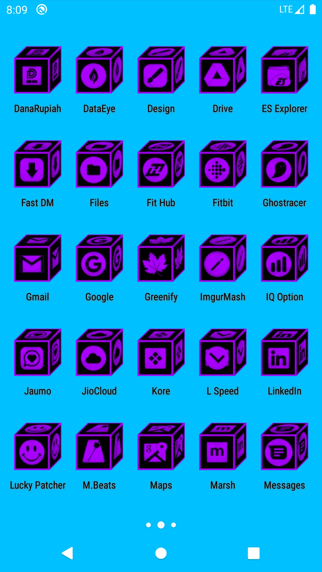 3D Flat Purple Icon Pack screenshot