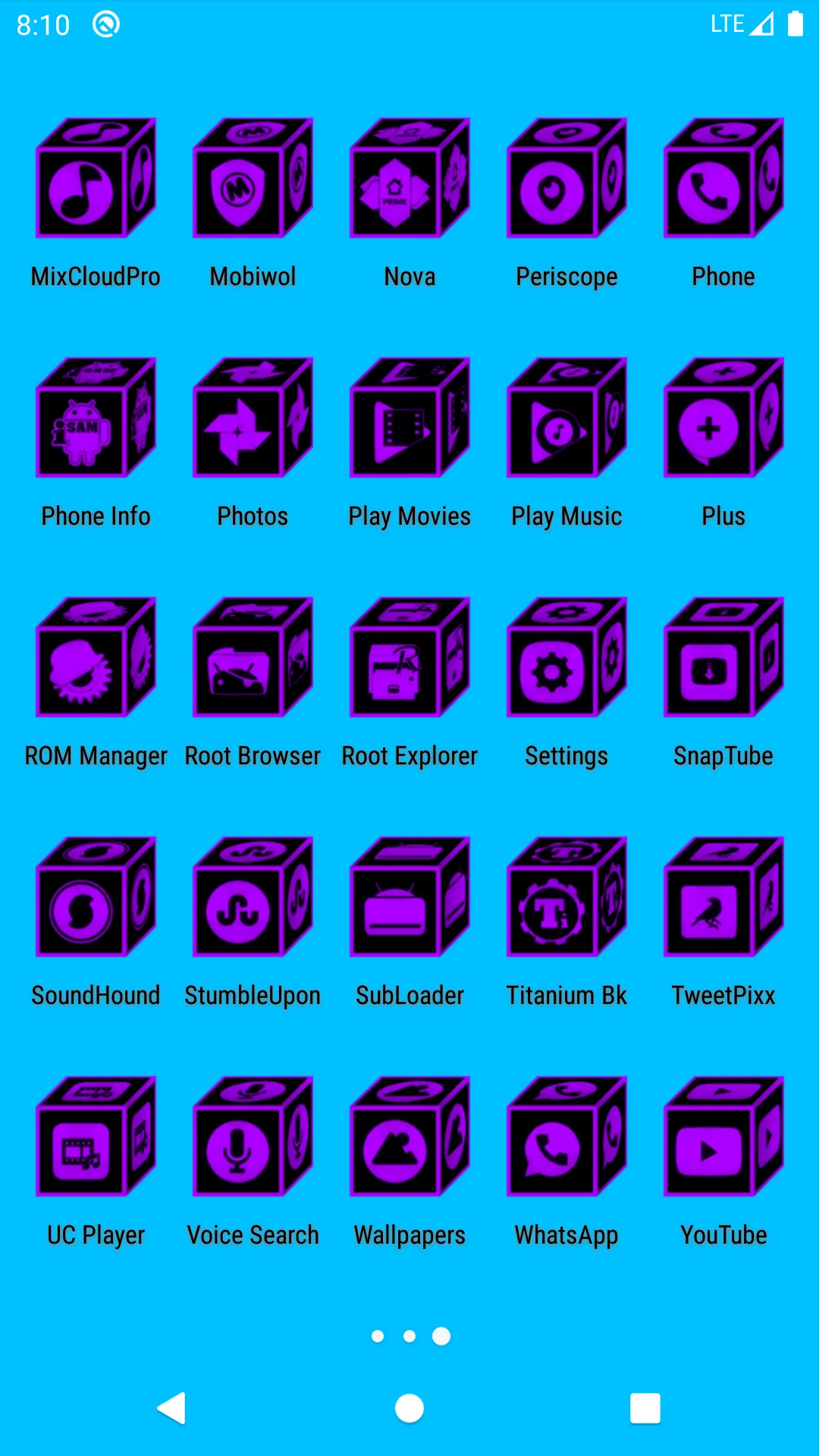 3D Flat Purple Icon Pack screenshot